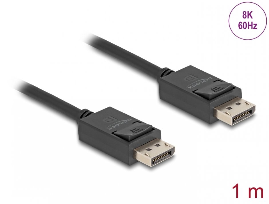 Cablu Delock DisplayPort 2.1, 16K, 1m