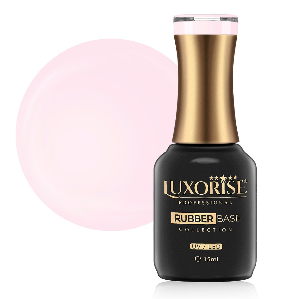 Rubber Base LUXORISE Milky Pink 15ml, Bază Autonivelantă
