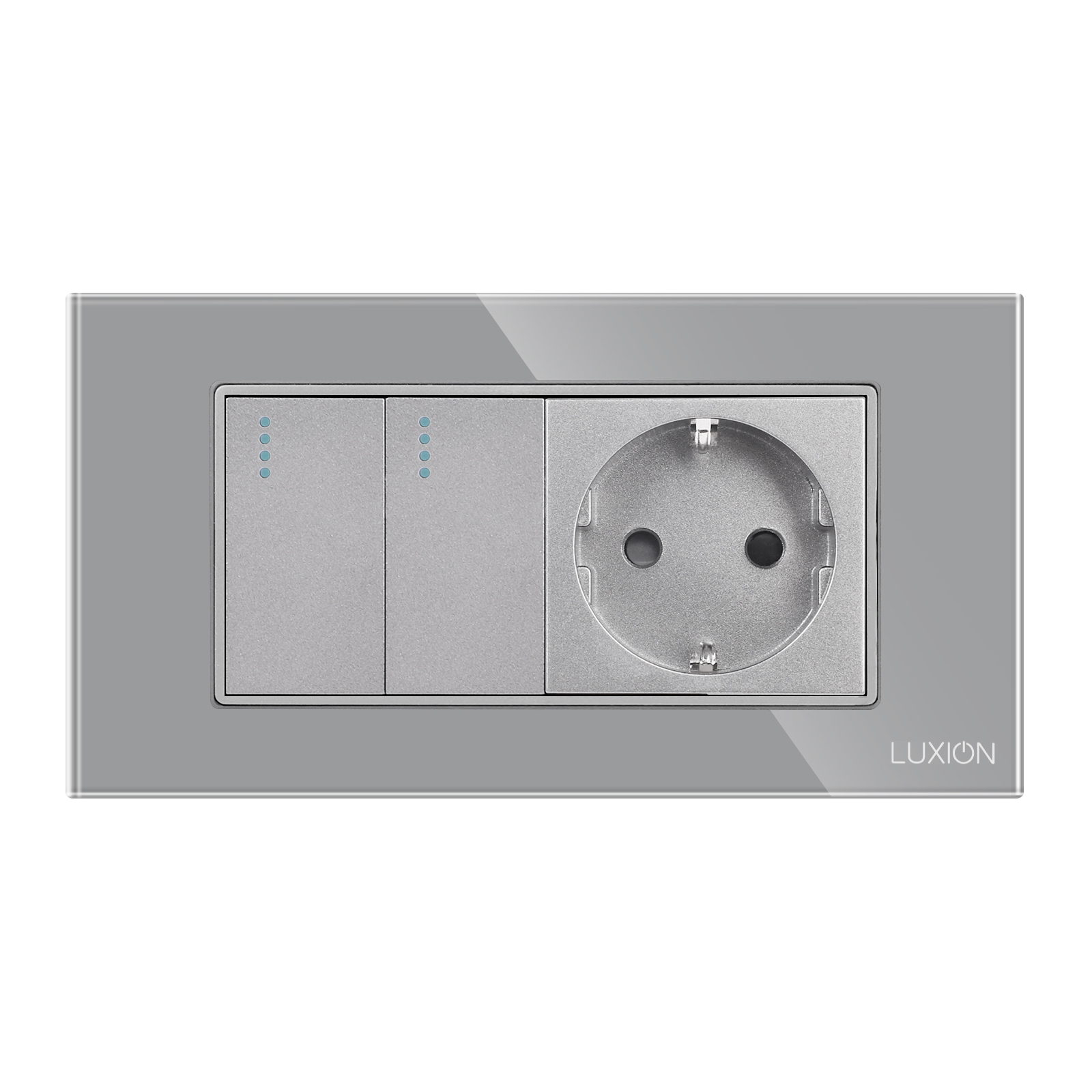 Intrerupator Dublu + Priza Sticla Luxion IP44 - imagine 14
