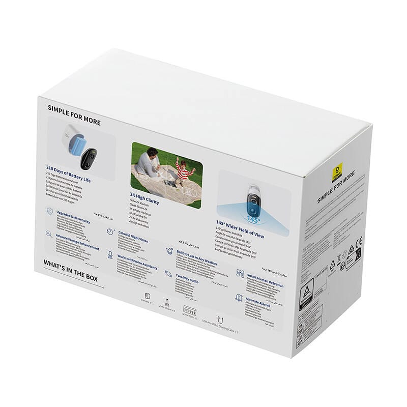 Cameră Exterior Baseus N1 Alb, 2K, 210 Zile - imagine 11