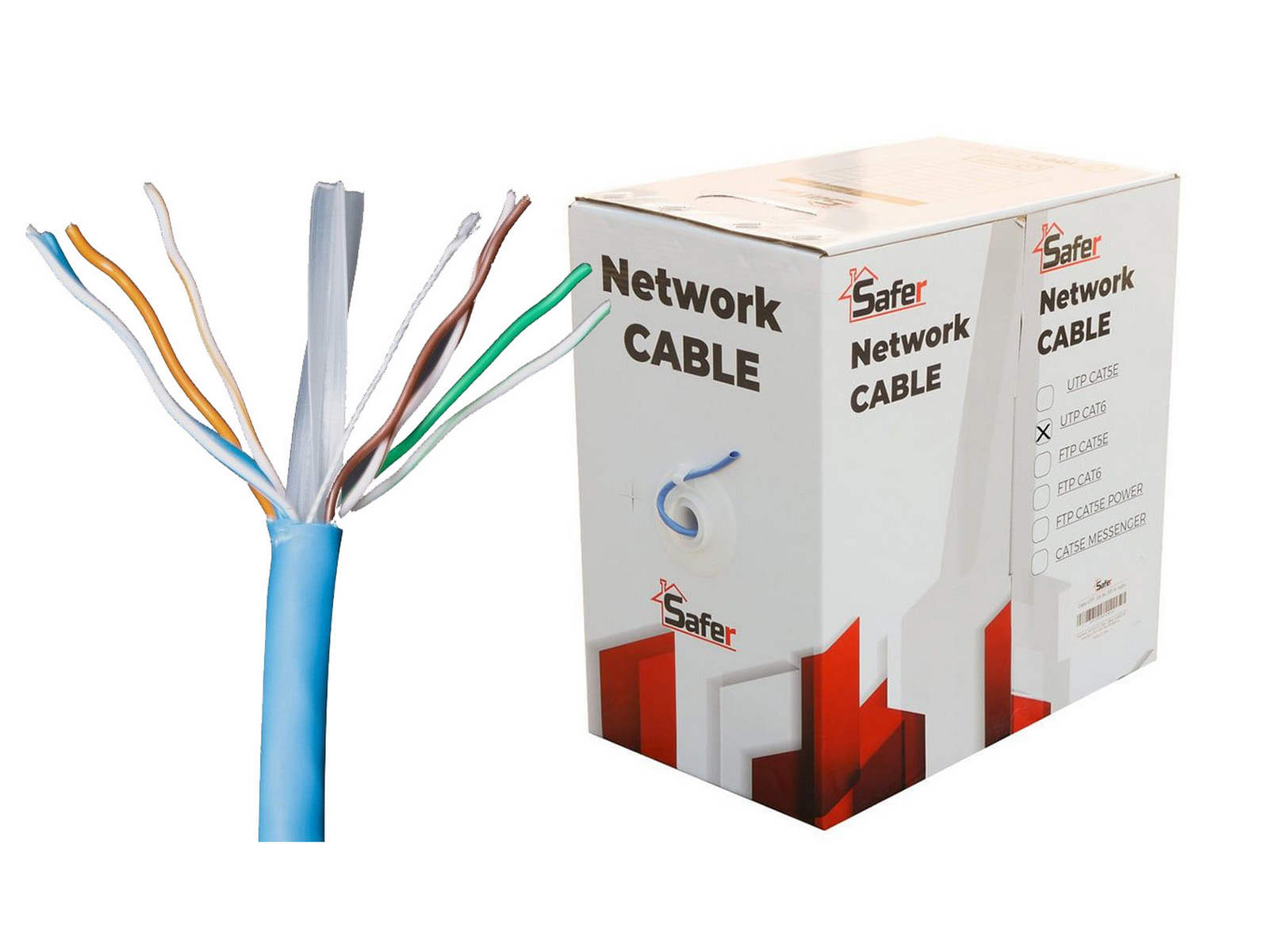 Cablu UTP Cat6e Safer 305m Cupru Premium