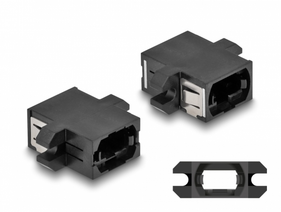 Adaptor MPO-MPO Delock, Negru