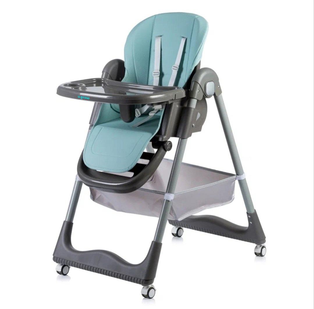 Scaun de Masa Bebe Reglabil U-Grow Blue - Pliabil, 7 Nivele