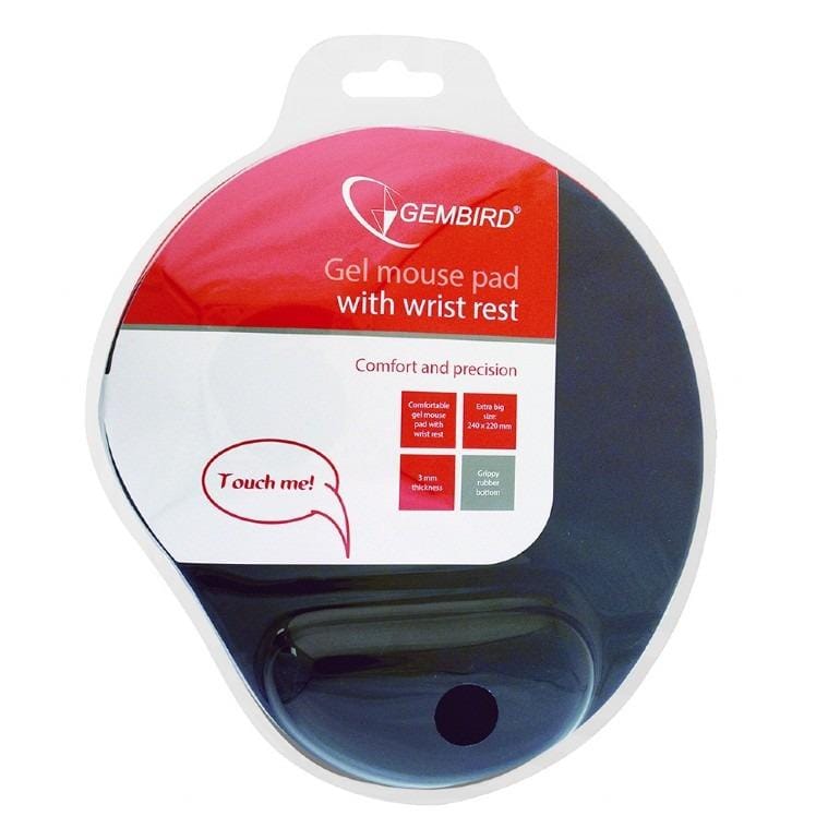 Mousepad Gembird MP-GEL-B Albastru - Suport Gel, 240x220mm - imagine 3