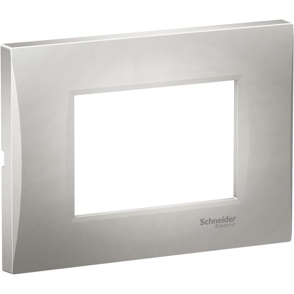Rama Curbată 3 Module Schneider Easy Styl Argintiu