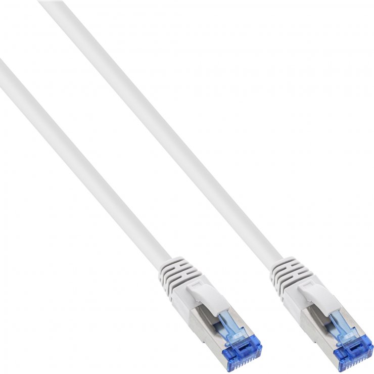 Cablu Patch Cord Cat.6A S/FTP 0.25m Alb