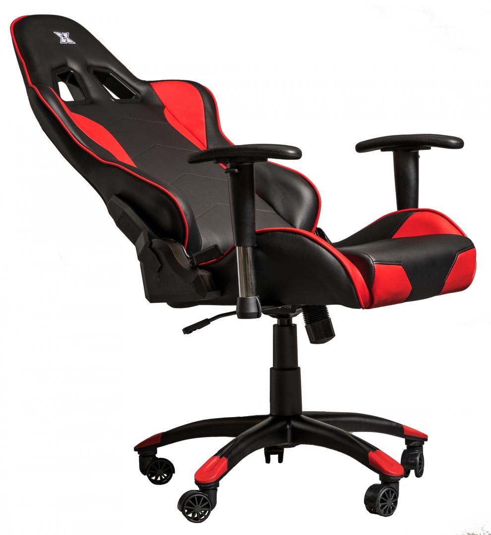 Scaun Gaming SERIOUX Torin Ajustabil Negru Roșu - 150kg - imagine 3