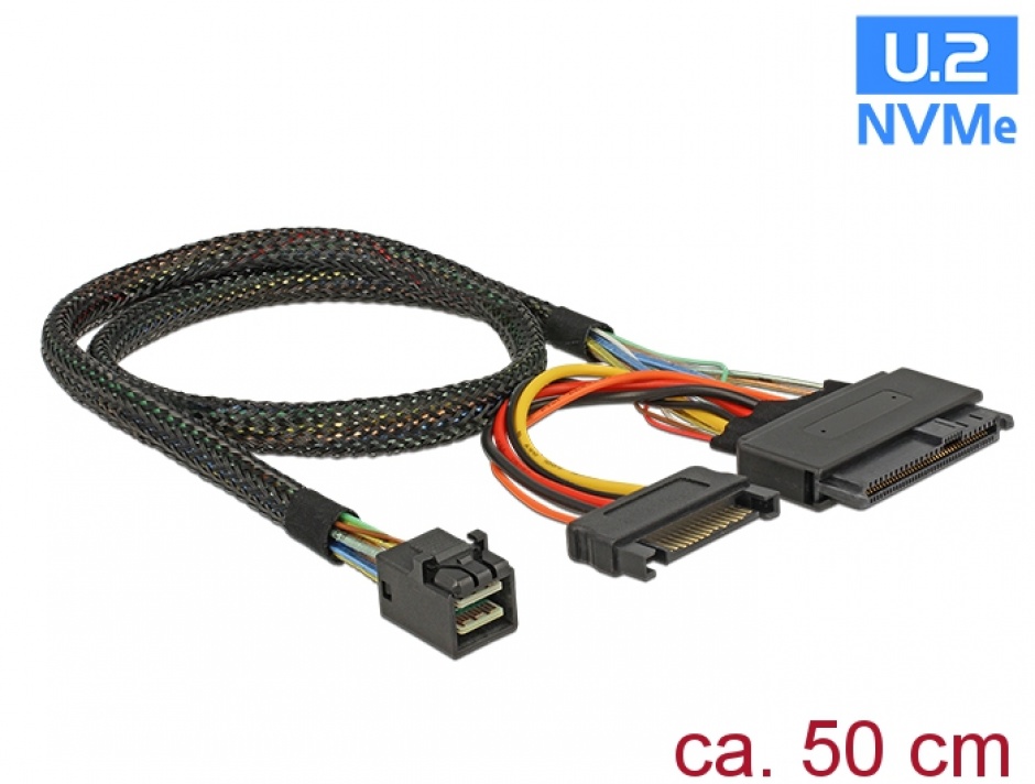 Cablu Delock SFF-8643 la U.2 NVMe, 50cm