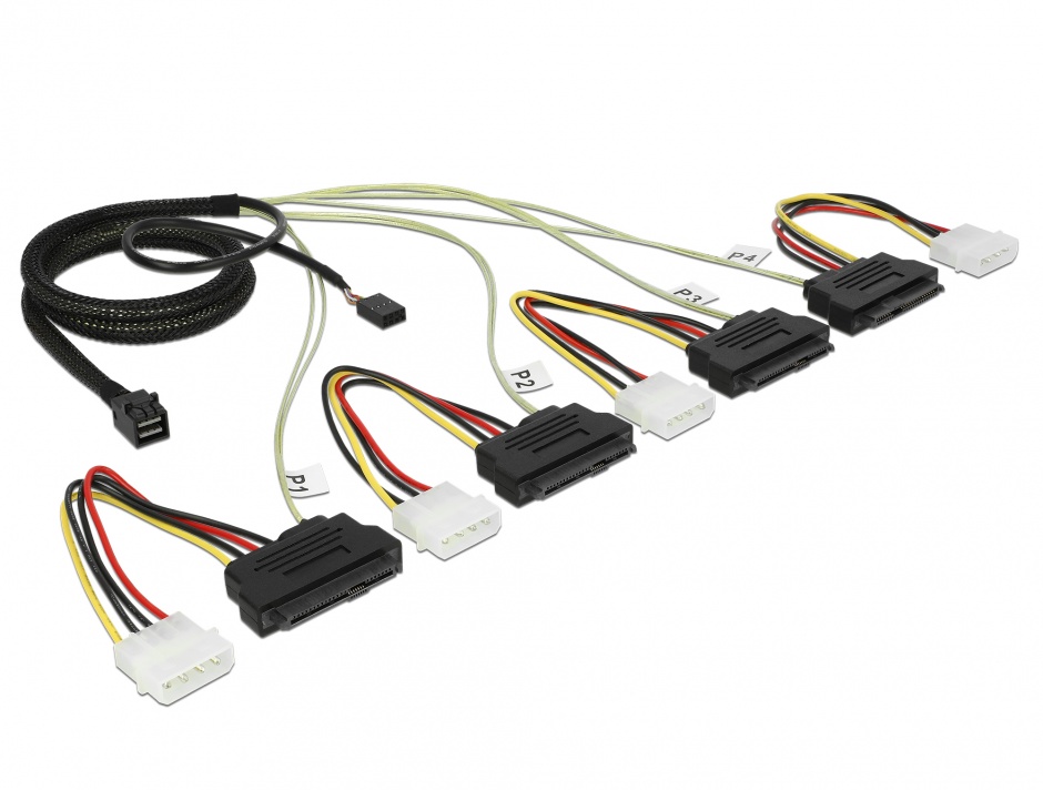 Cablu Mini SAS HD Delock 1m la 4x SAS