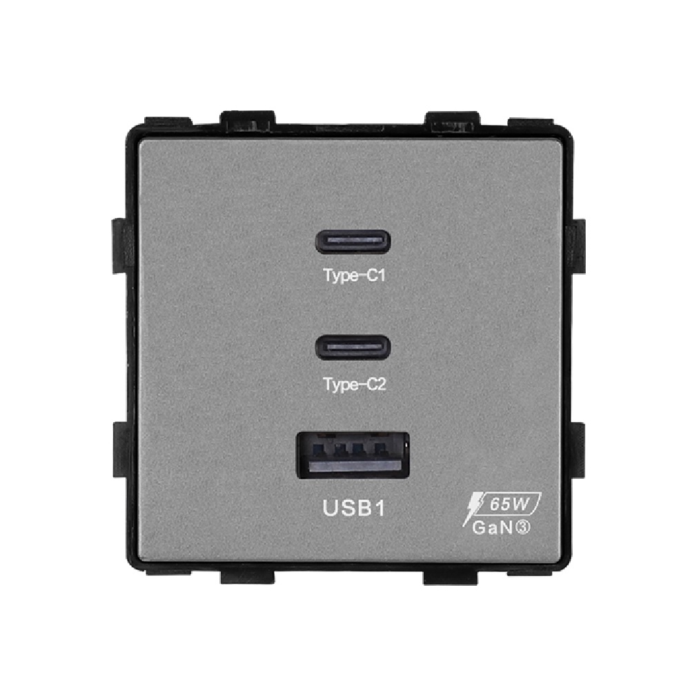 Modul Priza Fast Charge 65W USB-A + 2xUSB-C LUXION - imagine 3