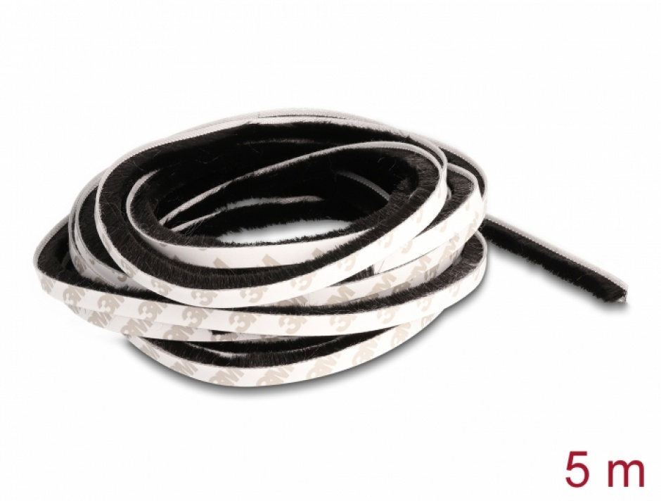 Banda autoadezivă cu perii 5m, 8mm, Delock