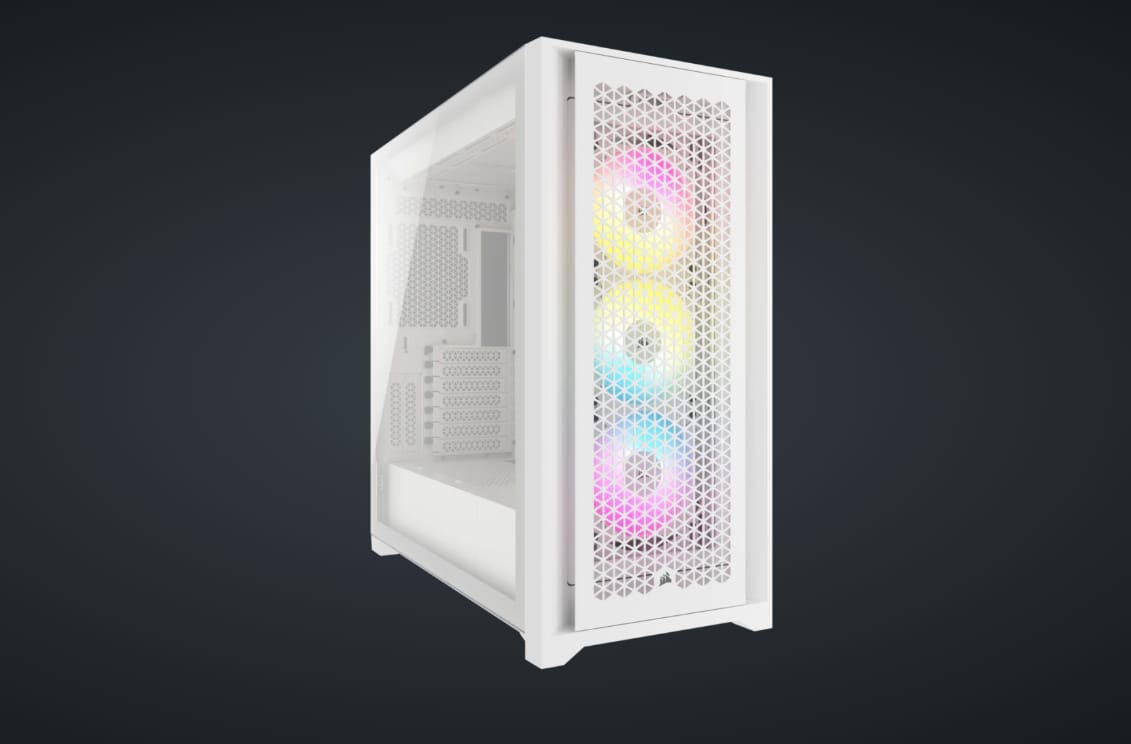Carcasă PC CORSAIR iCUE 5000D RGB Airflow ATX Alb - imagine 4