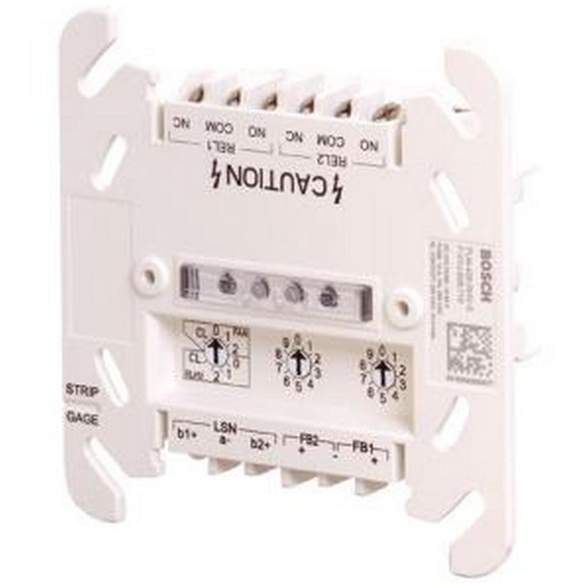 Modul interfata releu Bosch FLM-420-RHV-D, montare pe sina DIN, 2 iesiri releu 230V, 2 izolatoare, indicator LED