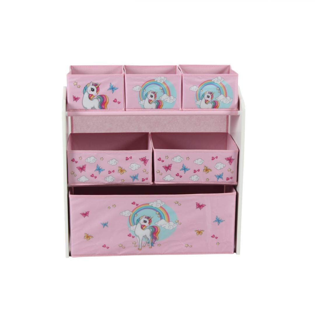 Dulap Depozitare Jucării Unicorns U-Grow - 6 Cutii Textile - imagine 2
