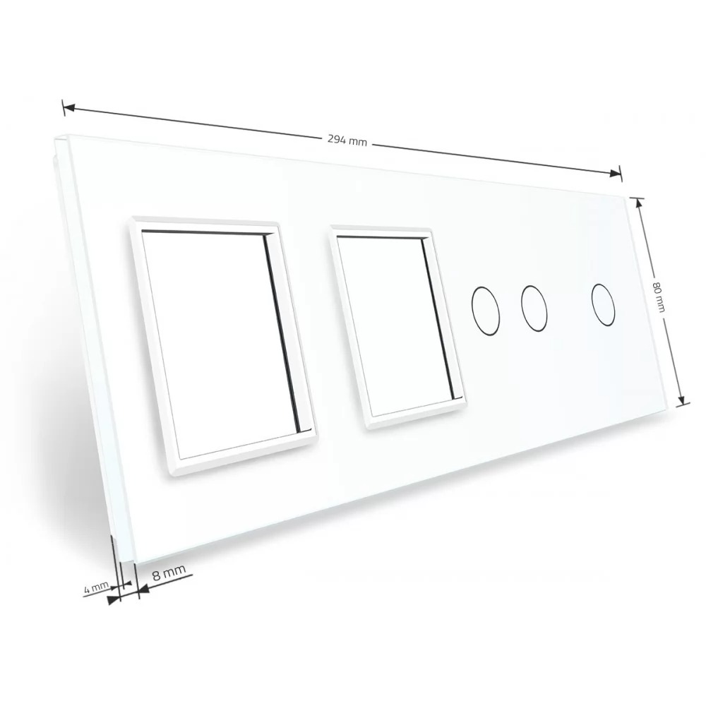 Panou Sticla Livolo Modular Simplu+Dublu+2 Prize - imagine 3