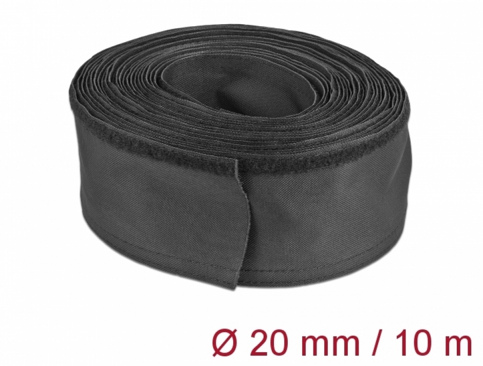 Organizator Cabluri Delock 10m Arici Negru