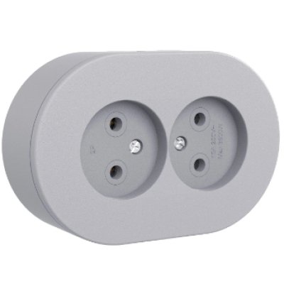 Priză dublă Ovivo OV00913 IP54, 16A 250V, montaj aparent