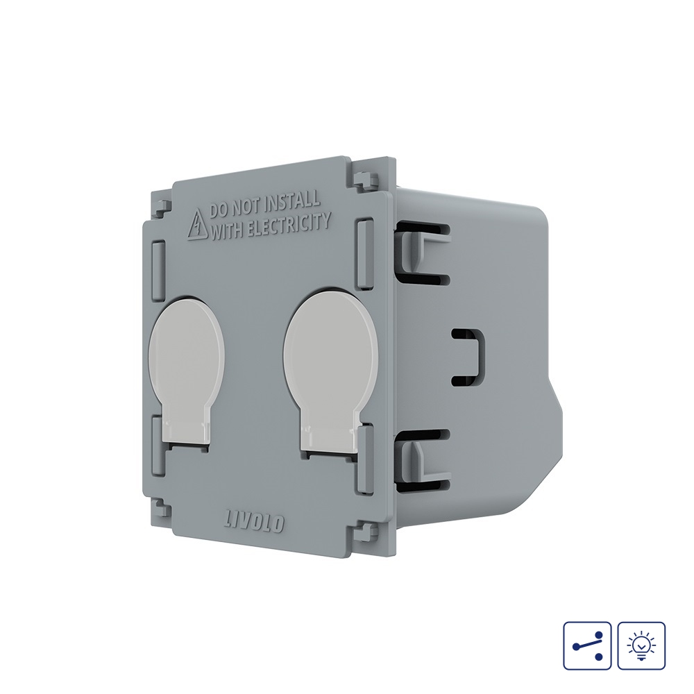 Modul Dublu Livolo cu Variator și Touch