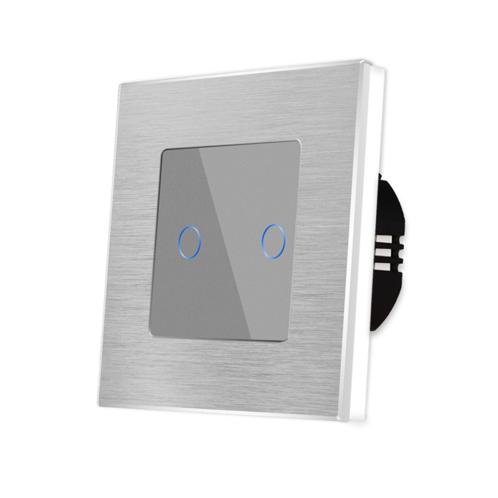 Intrerupator Touch Dublu Sticla Aluminiu, 1000W - imagine 13