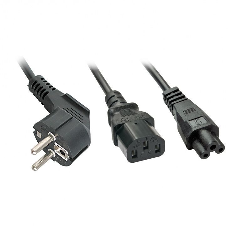 Cablu Y Alimentare Schuko C13 & C5 2m Lindy
