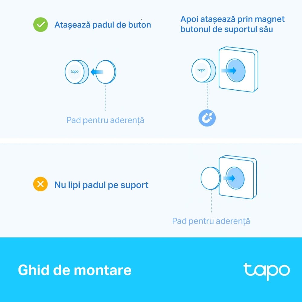Buton Smart TP-LINK Tapo S200D WiFi Alb - Control Casa Inteligentă - imagine 14
