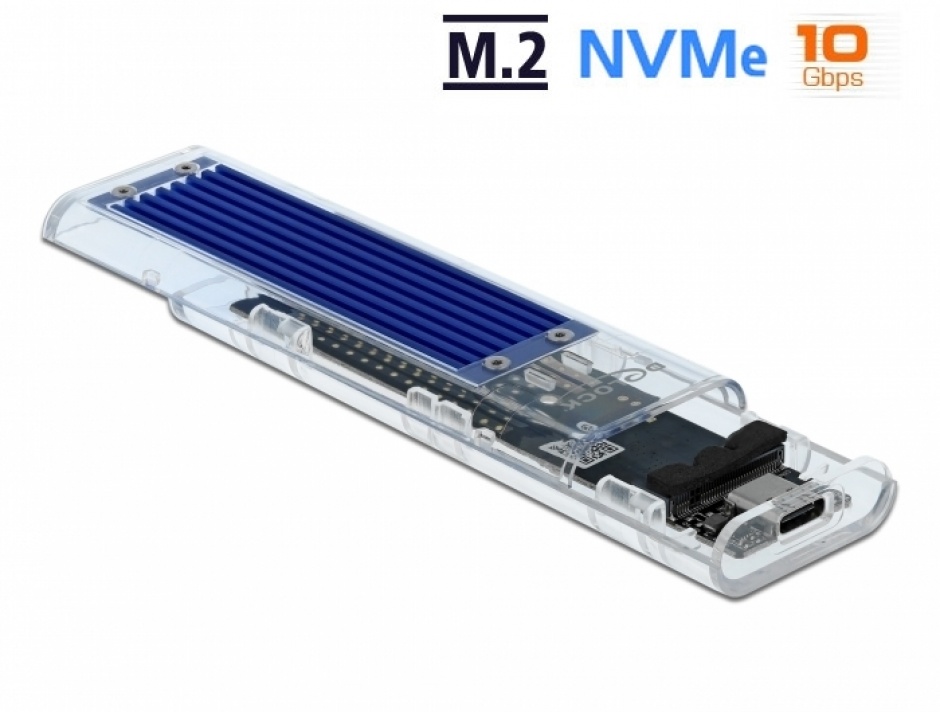 Rack Extern USB-C Delock pentru SSD M.2 NVMe