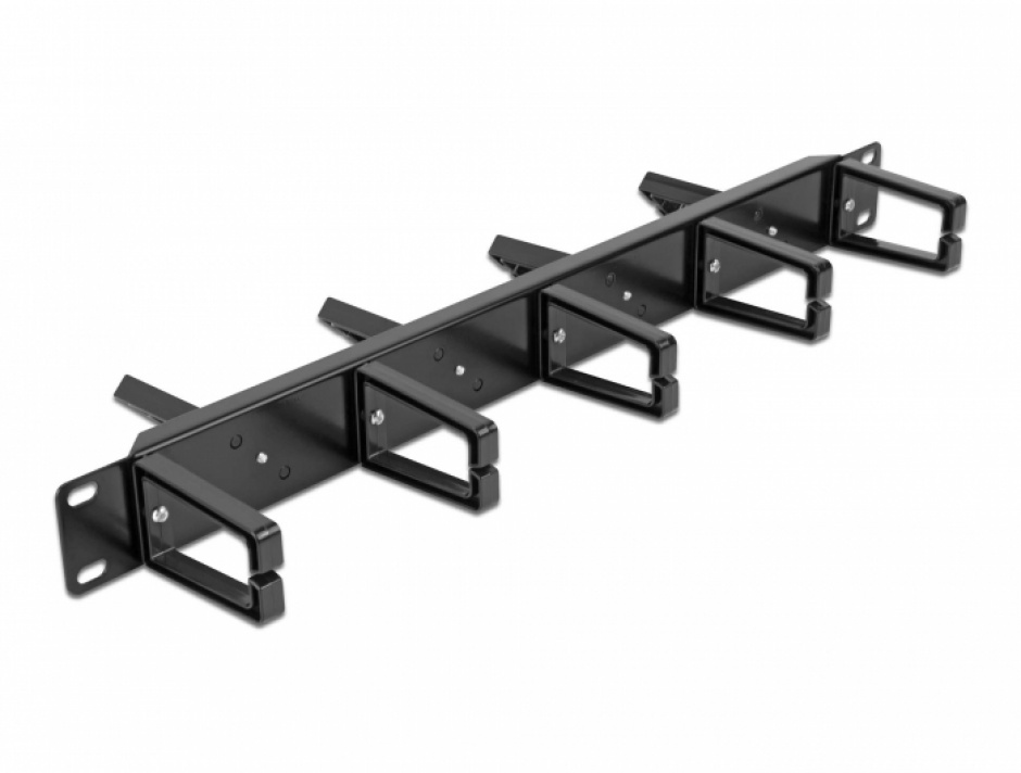 Organizator Cabluri 19" 1U Delock, 9 Inele