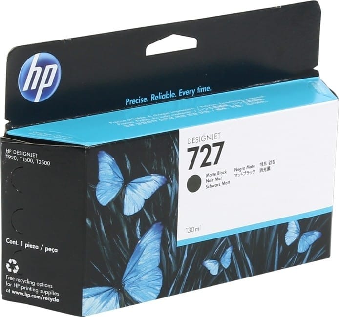 Cartus Cerneala HP 727 Matte Black 130ml Original DesignJet - imagine 2