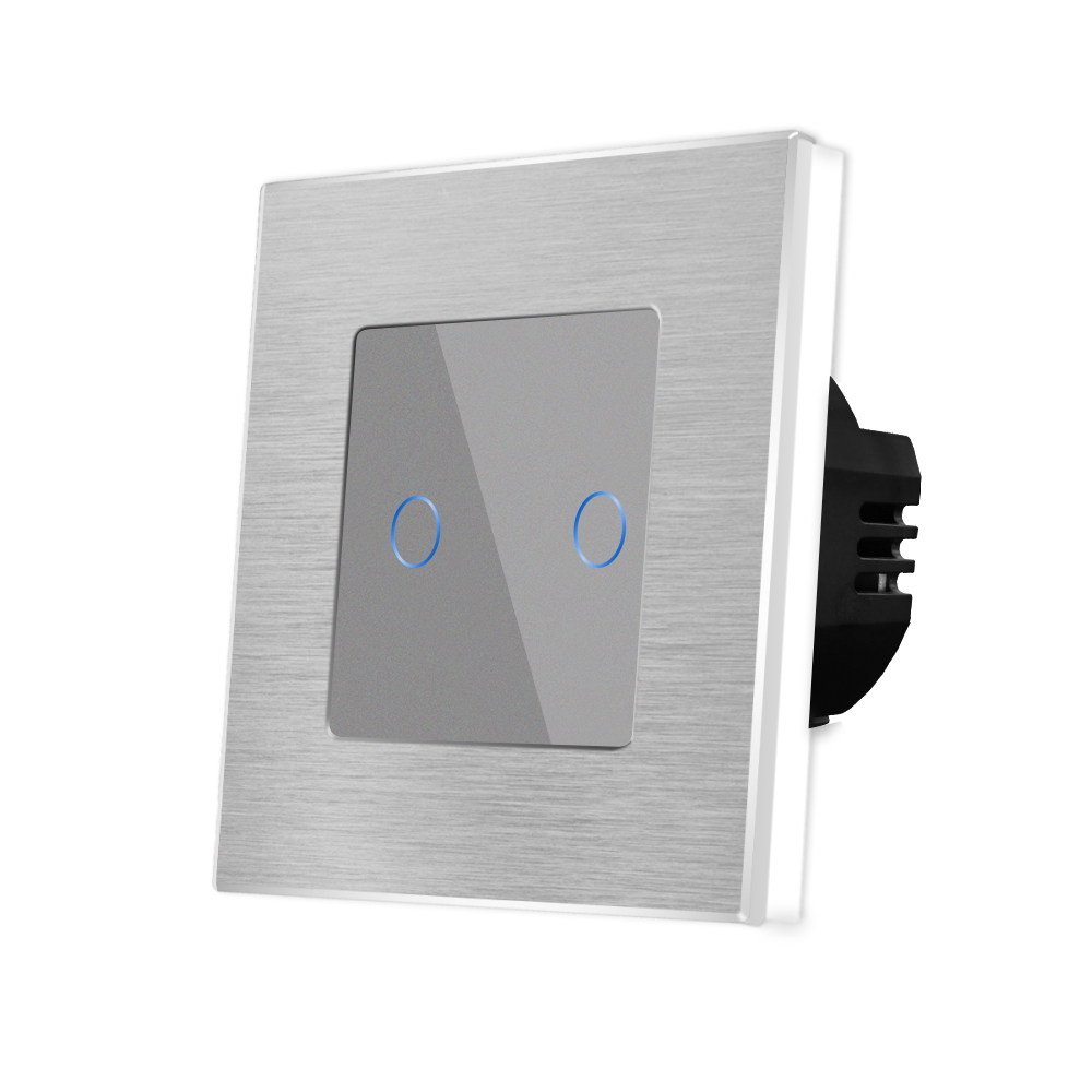 Întrerupator Touch Dublu Sticla și Aluminiu LUXION - imagine 12