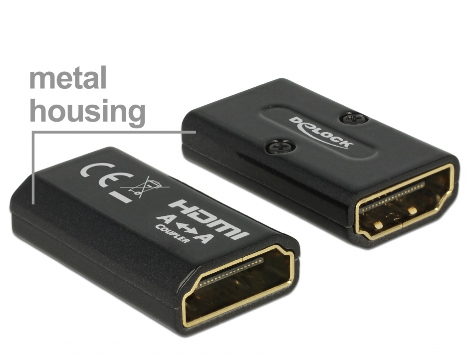 Adaptor HDMI M-M Metalic 4K Delock 65659