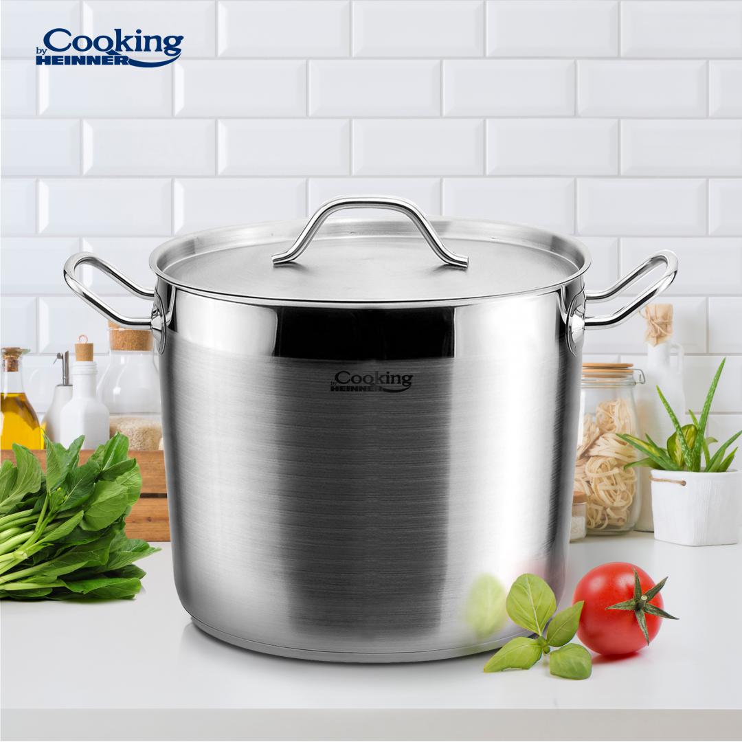 Oală Inox 5L cu Capac Maestro - Heinner Cooking, 20x16 cm