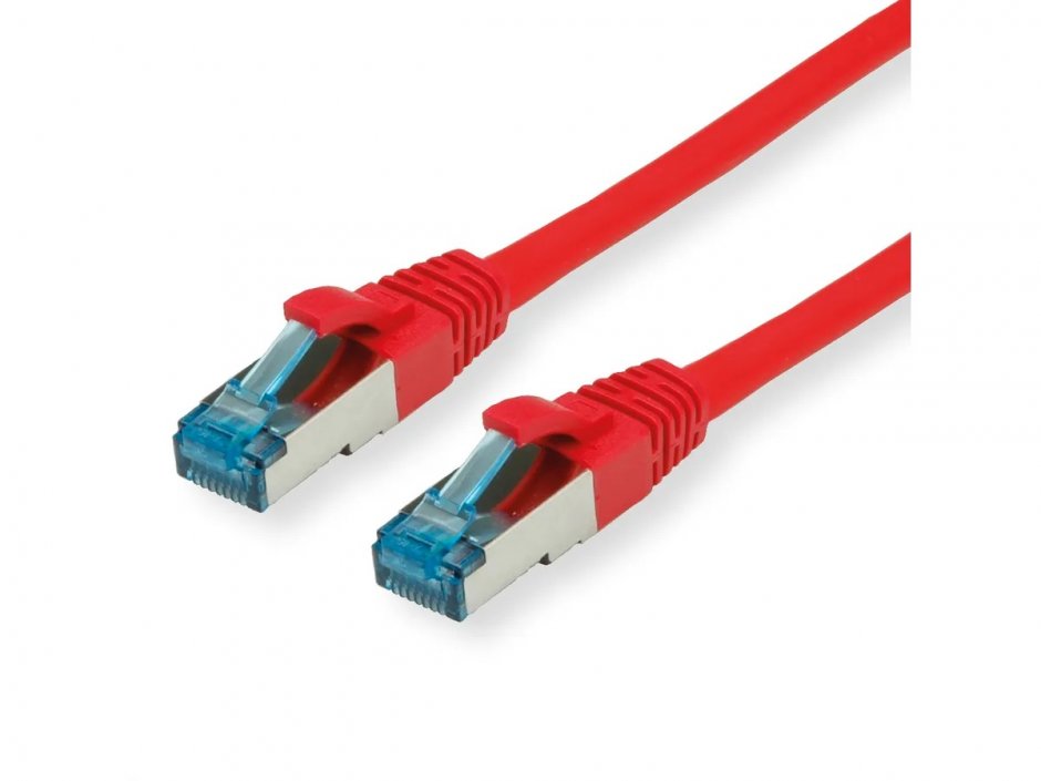Cablu RJ45 Cat.6A LSOH Rosu 0.15m Value