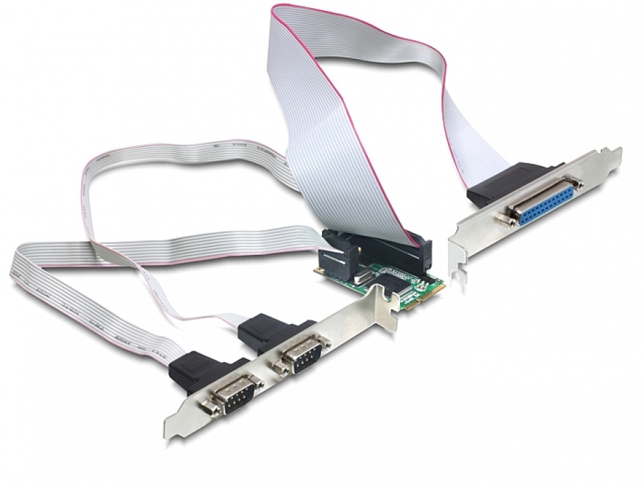 Adaptor Mini PCIe Delock RS-232 & Paralel