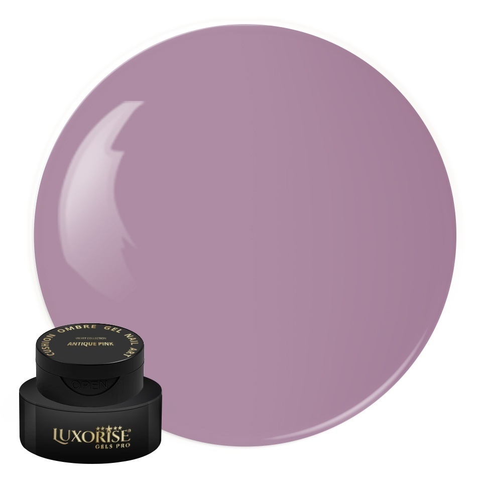 Gel UV Nail Art Babyboomer LUXORISE Cushion Ombre Velvet - Antique Pink, 2ml