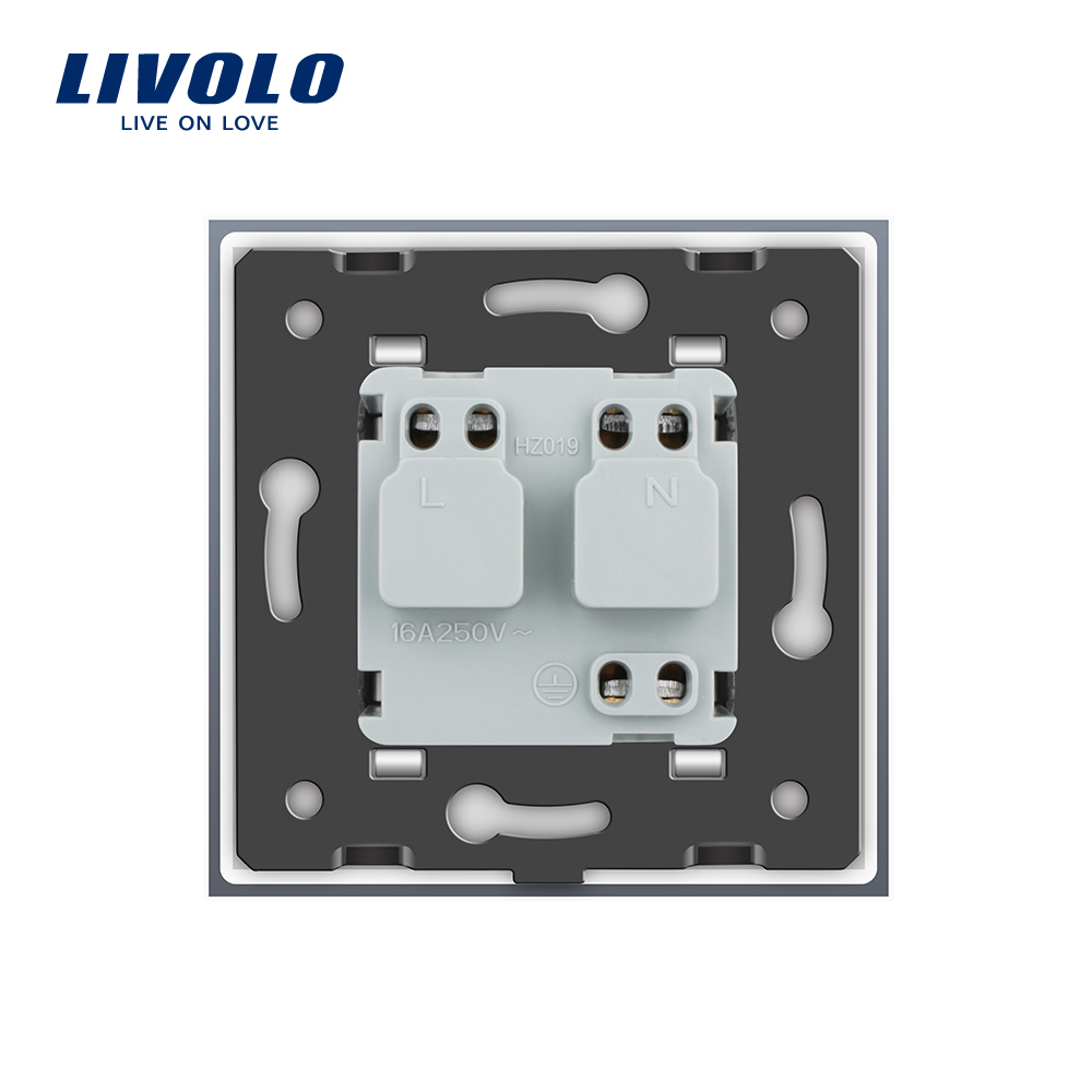 Priza Simplă Livolo Sticlă, IP44, 16A - imagine 2