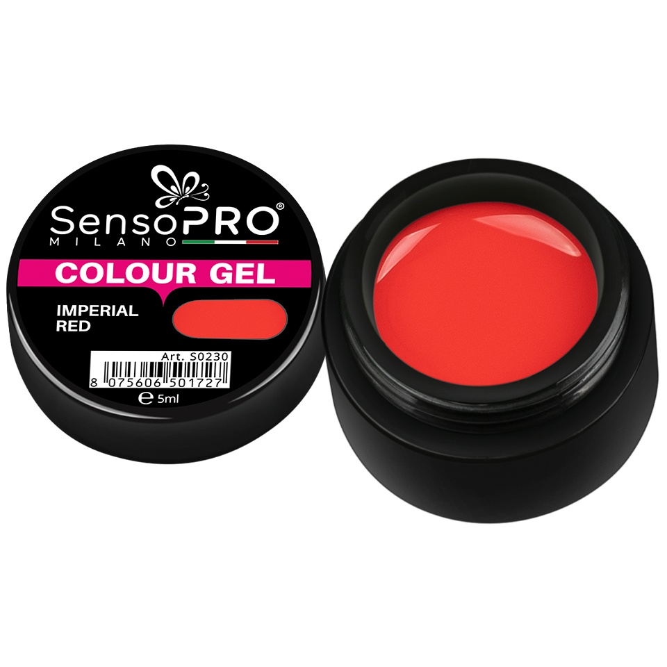 Gel UV Imperial Red 5ml SensoPRO - Acoperire Premium