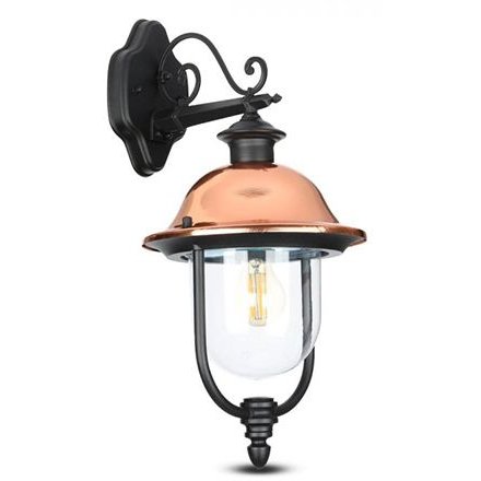 Lampă exterior V-TAC E27, aluminiu, negru