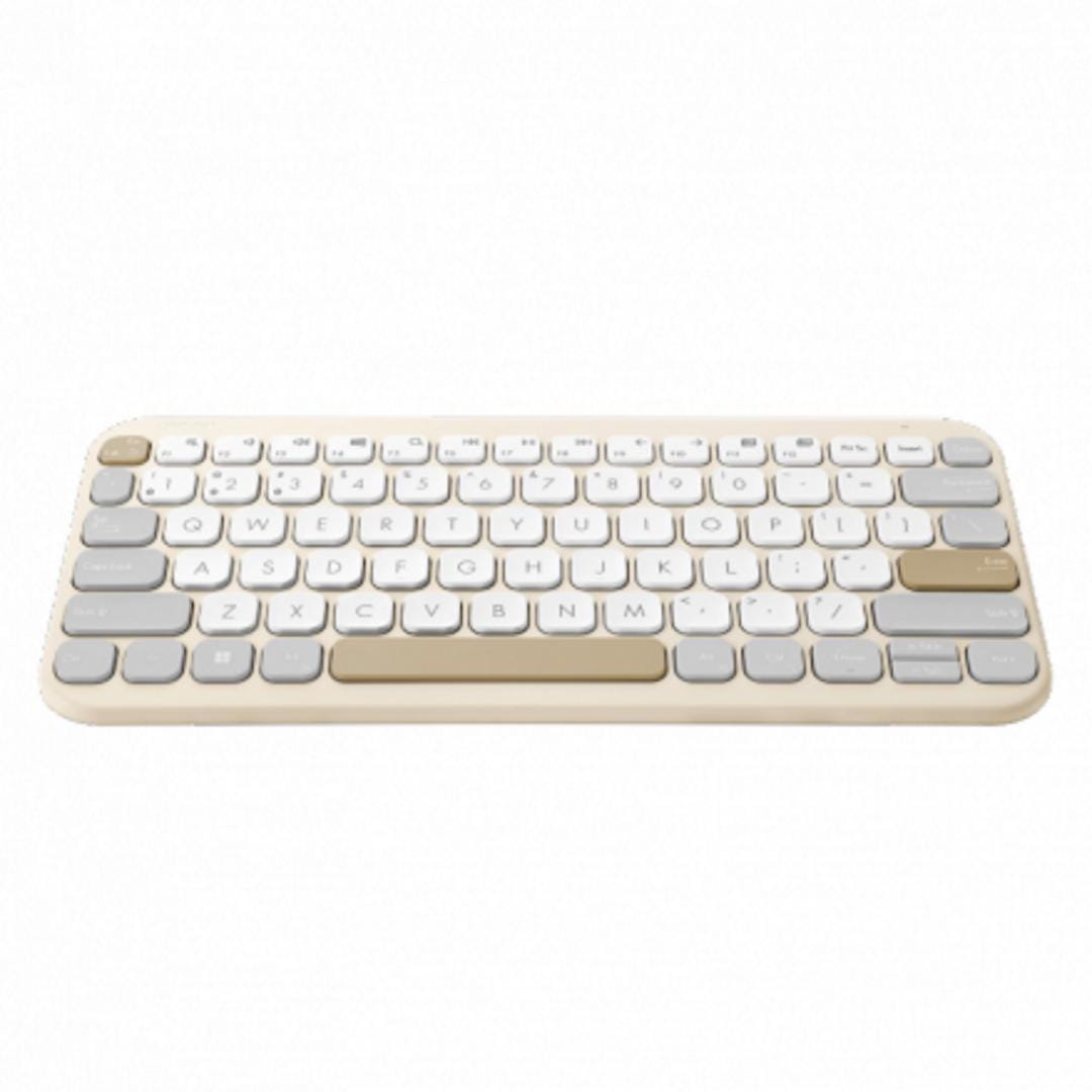Tastatura Wireless ASUS KW100 Oat Milk - Compacta si eleganta - imagine 3
