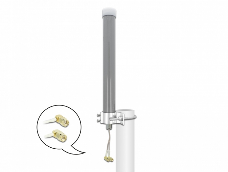 Antena Exterior LTE/WLAN Delock, 2-3 dBi