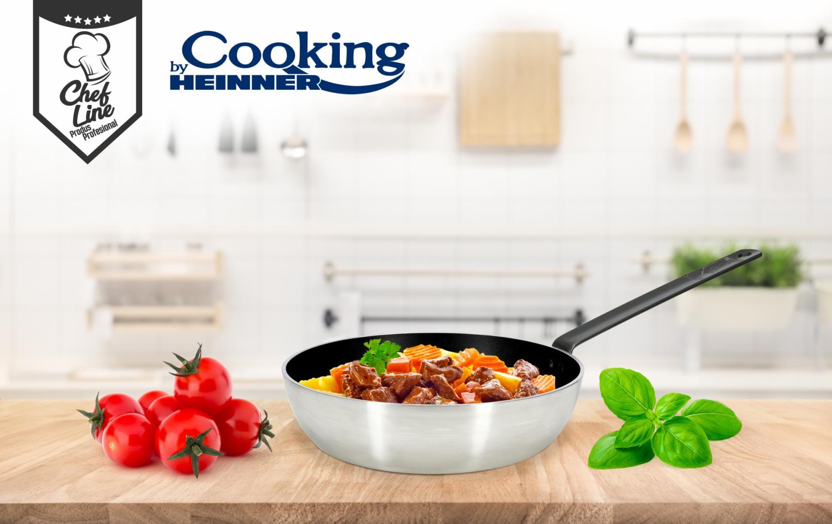 Tigaie Wok Heinner Chef Line 28cm - Antiaderentă, Inducție - imagine 8
