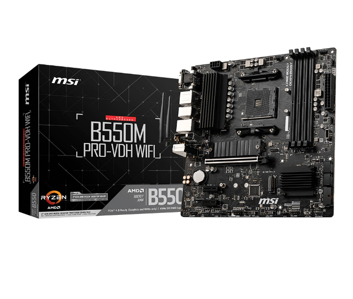 Placă de Bază MSI B550M PRO-VDH WIFI | AM4, mATX, WiFi