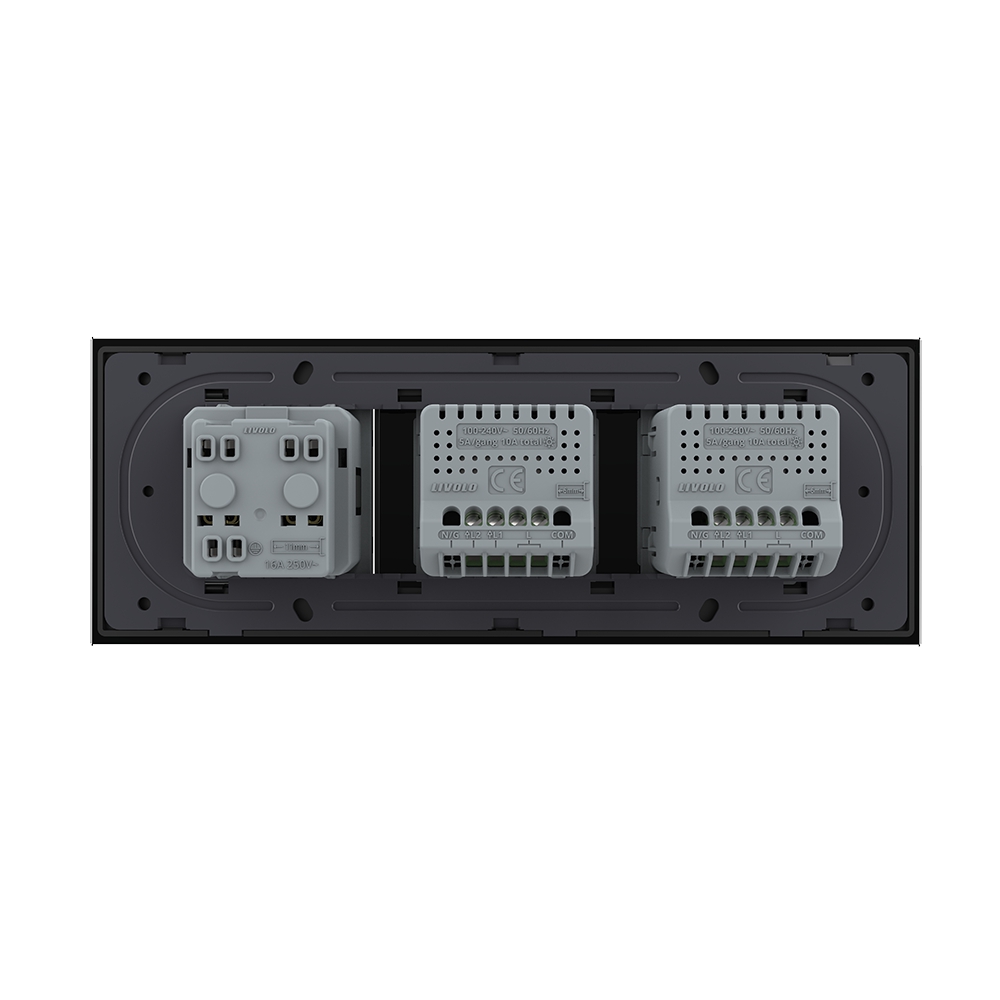 Intrerupator Dublu + Dublu + Priza LIVOLO, Sticla - imagine 8