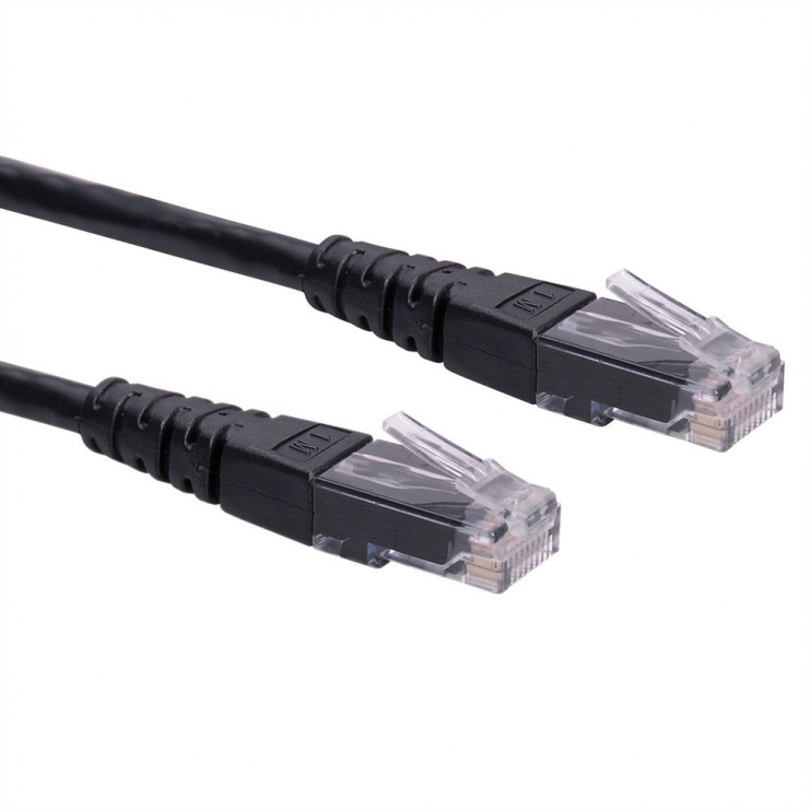 Cablu Roline UTP Cat.6 0.3m Negru