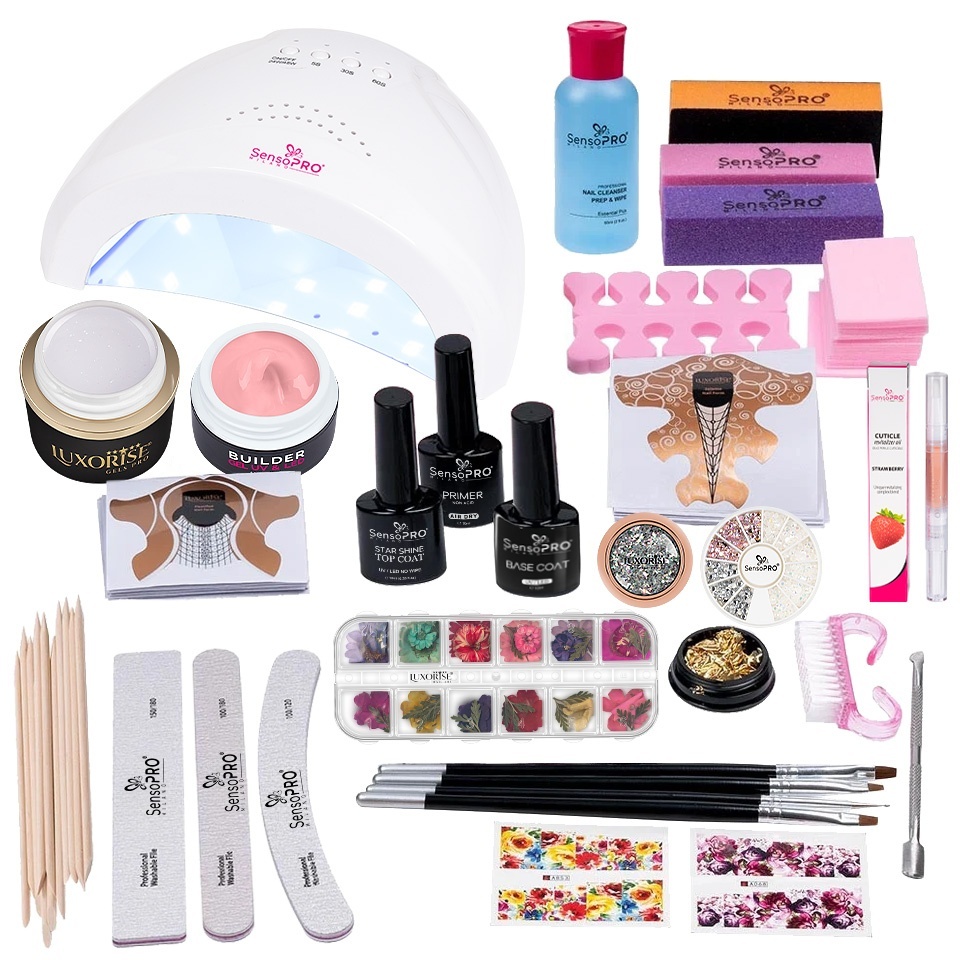 Kit Unghii Gel French #53 + 4 Pensule Cadou - imagine 2