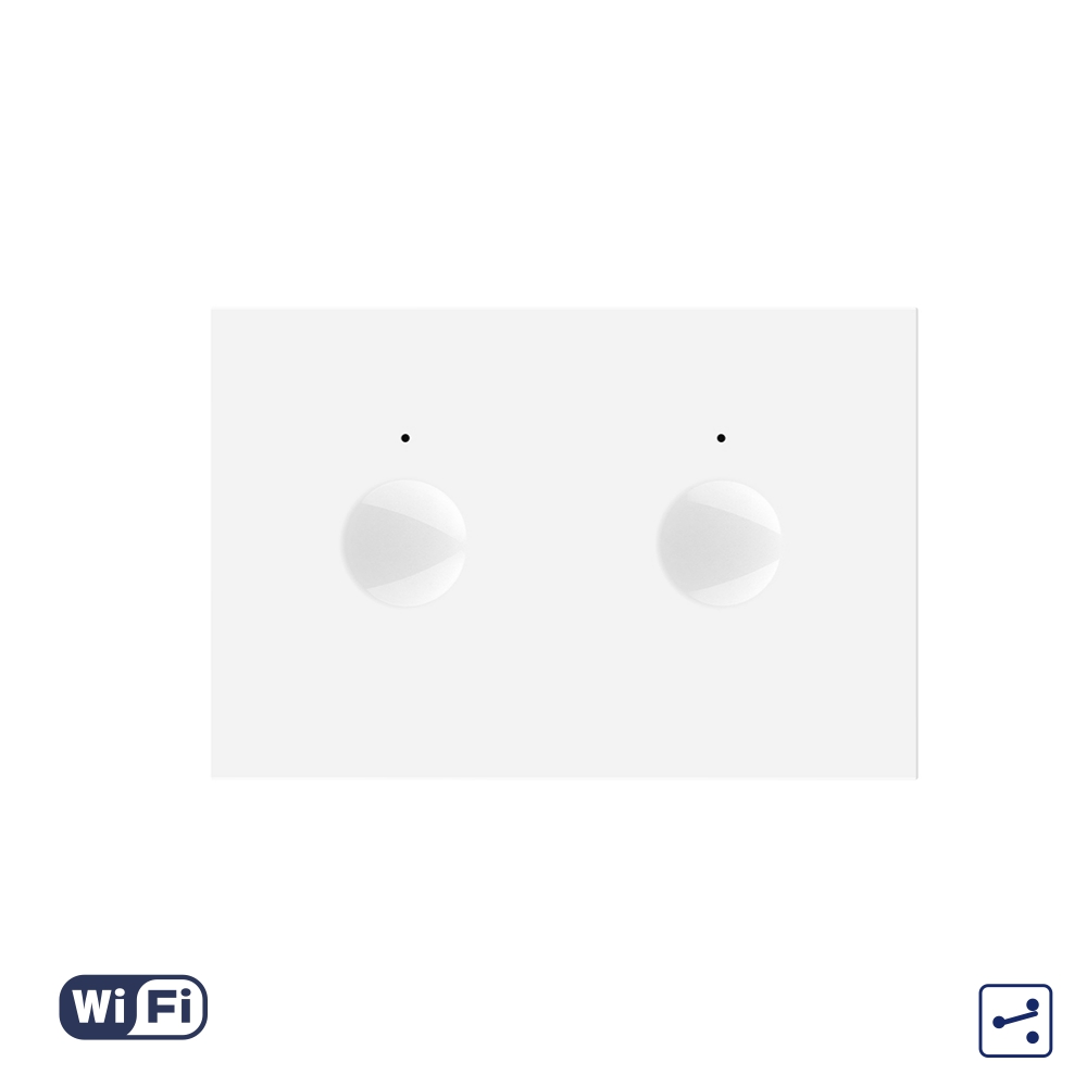 Modul Intrerupator Dublu Livolo Wi-Fi Touch, Alb - imagine 1