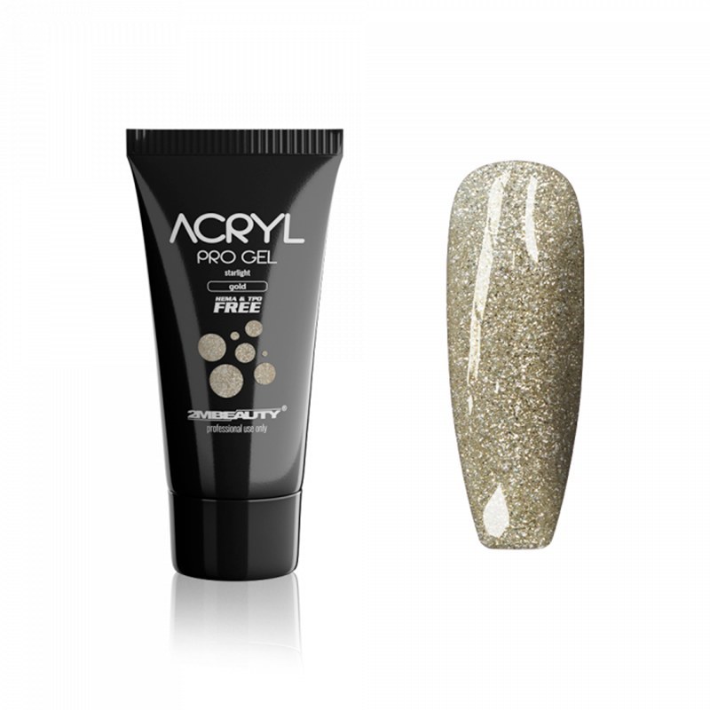 Acryl Pro Gel 2M Starlight Gold 30g Nailshop