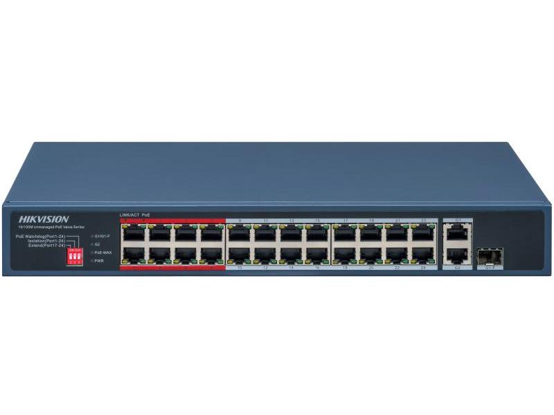 Switch Hikvision 24 PoE 230W - Retea Profesională