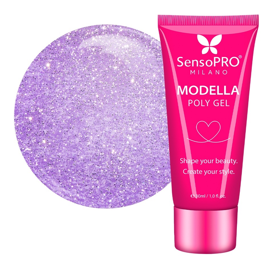 Polygel MODELLA SensoPRO Milano - Violet Sheen, 30ml