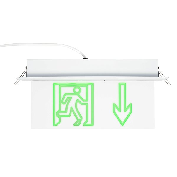 Lampa Exit Elmark, Săgeată în Jos, Iluminat Urgență