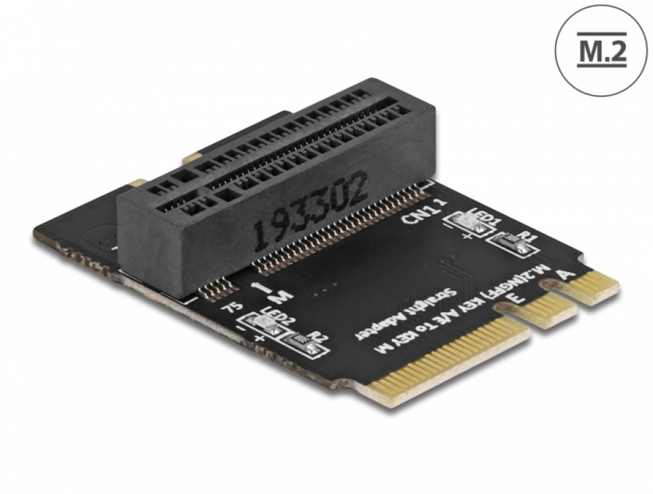 Adaptor M.2 A+E la M 90°, Delock 64137